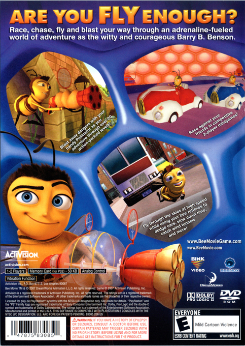 DreamWorks Bee Movie Game — Box back