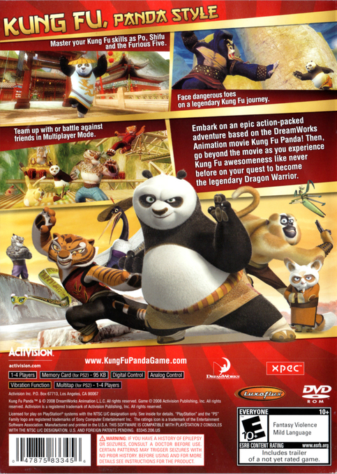 DreamWorks Kung Fu Panda — Box back