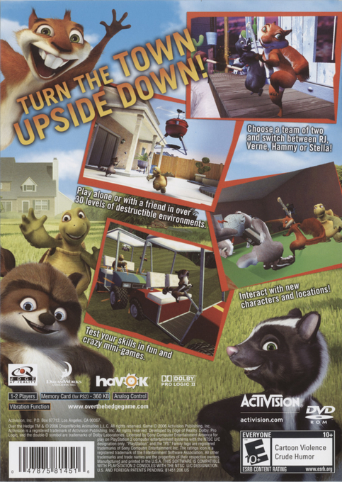 DreamWorks Over the Hedge — Box back