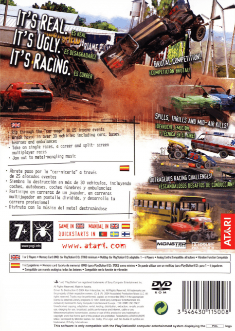 Driven to Destruction — Box back