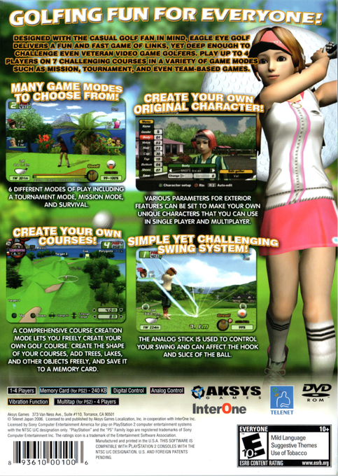 Eagle Eye Golf — Box back