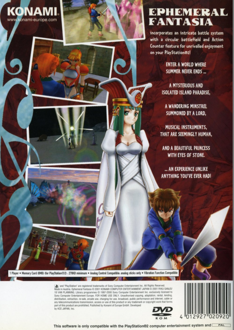 Ephemeral Fantasia — Box back