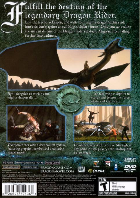 Eragon — Box back