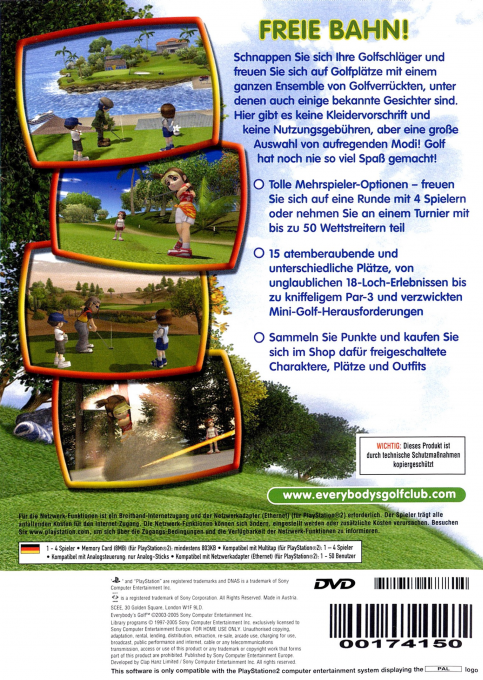 Everybody's Golf — Box back