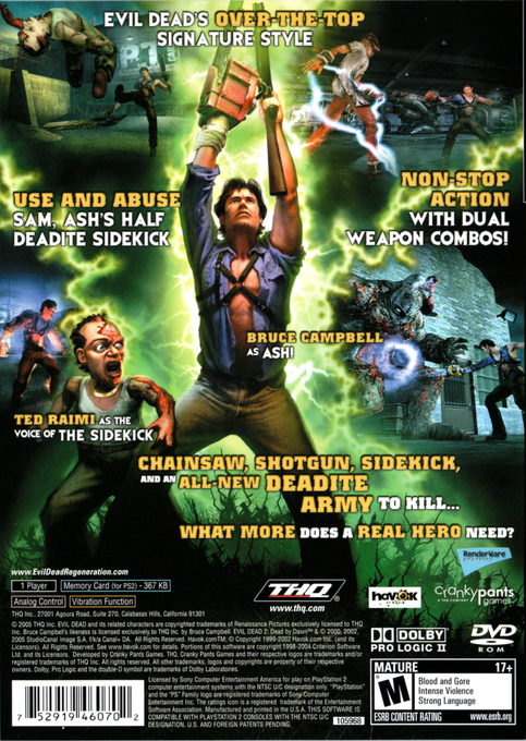 Evil Dead : Regeneration — Box back
