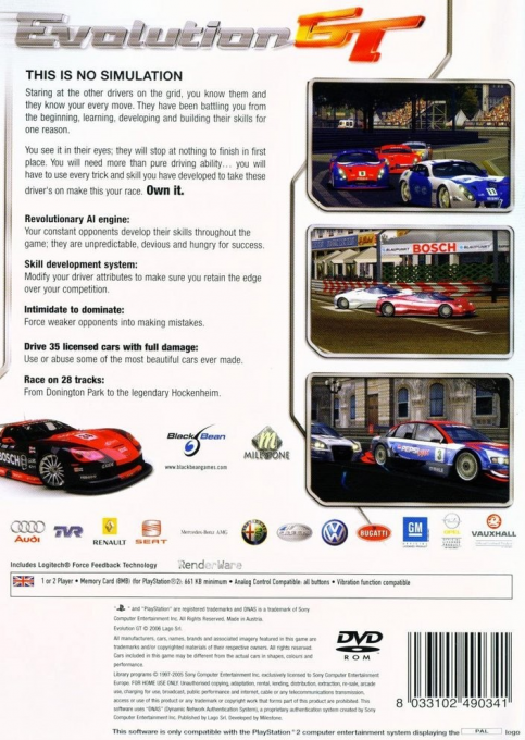 Evolution GT — Box back