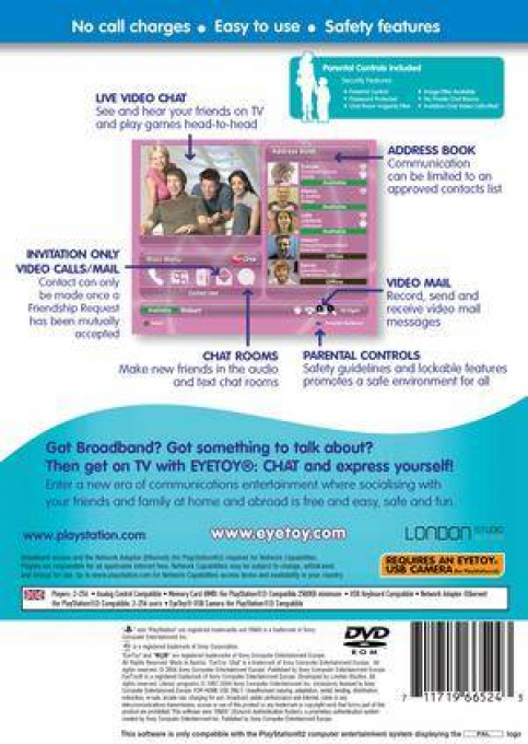 EyeToy : Chat — Box back