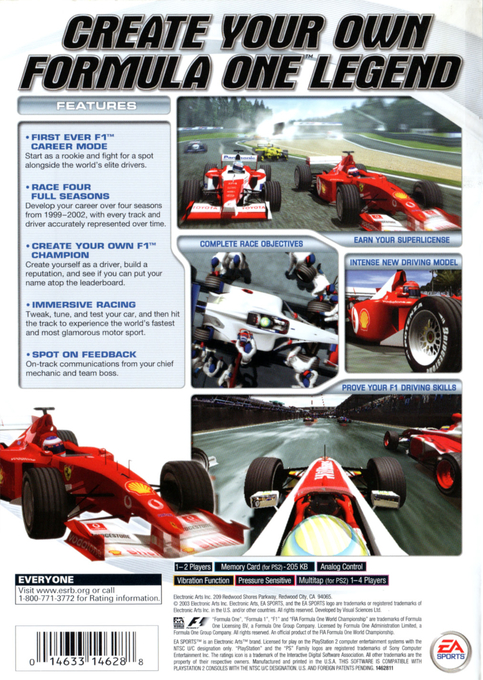 F1 Career Challenge — Box back