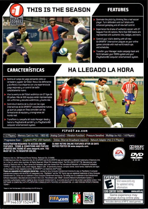 FIFA 07 — Box back