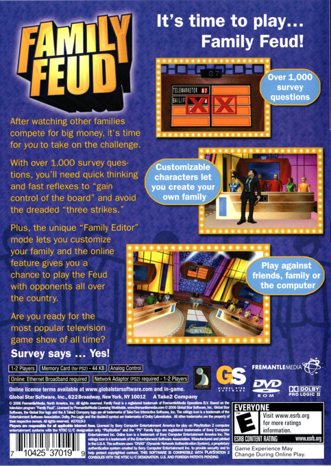 Family Feud — Box back