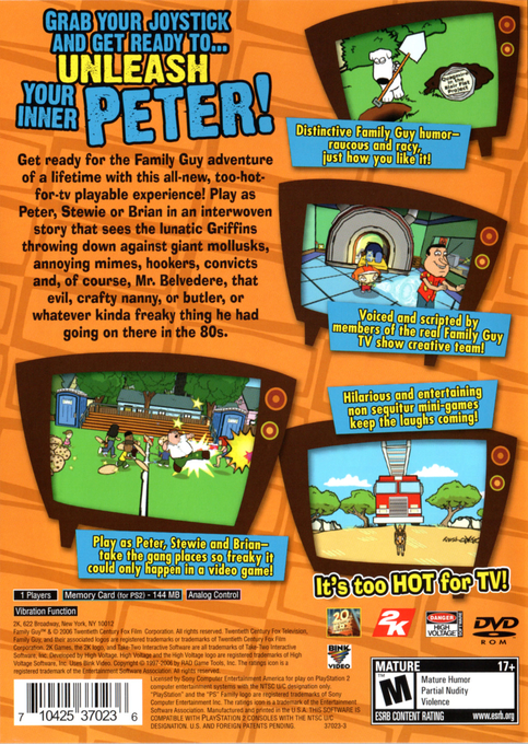Family Guy : Video Game! — Box back