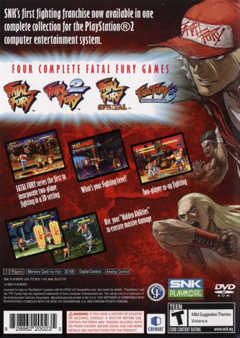 Fatal Fury : Battle Archives Volume 1 — Box back