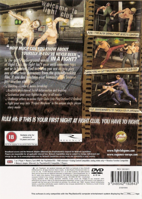 Fight Club — Box back