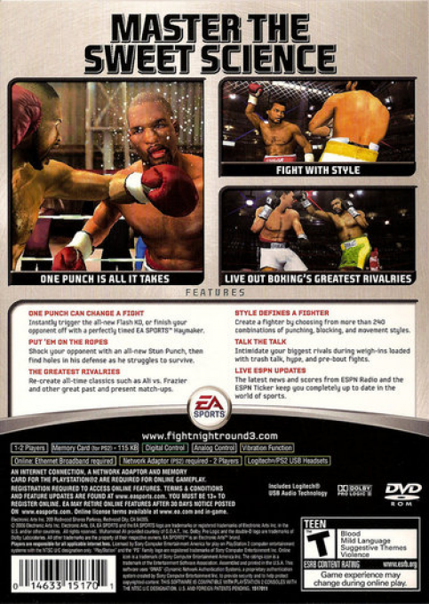 Fight Night Round 3 — Box back