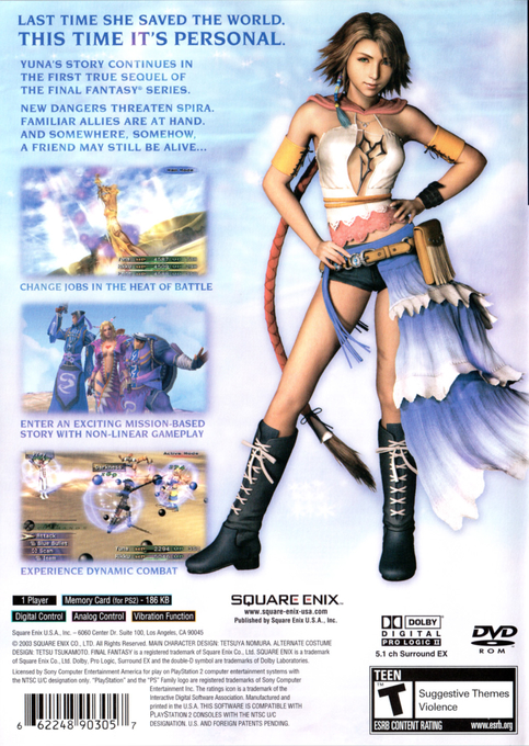 Final Fantasy X-2 — Box back