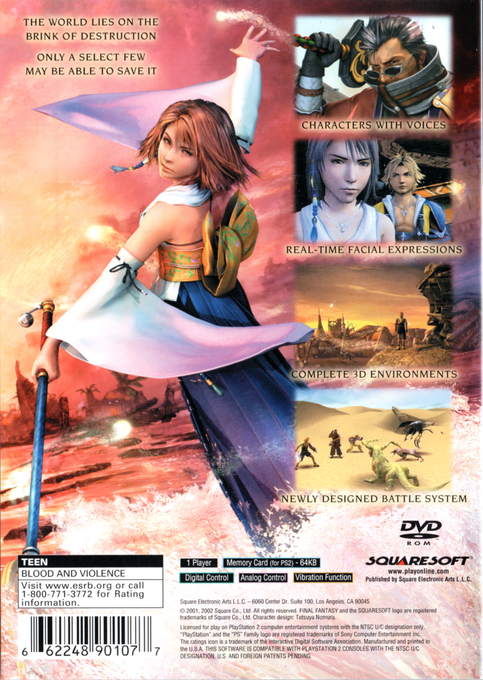 Final Fantasy X — Box back