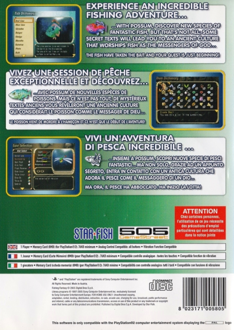 Fishing Fantasy : Buzzrod — Box back
