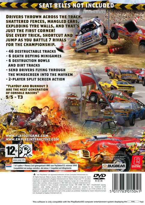 FlatOut — Box back
