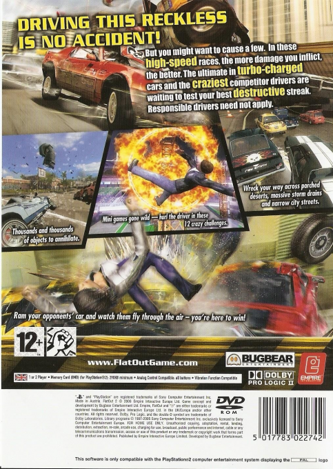 FlatOut 2 — Box back