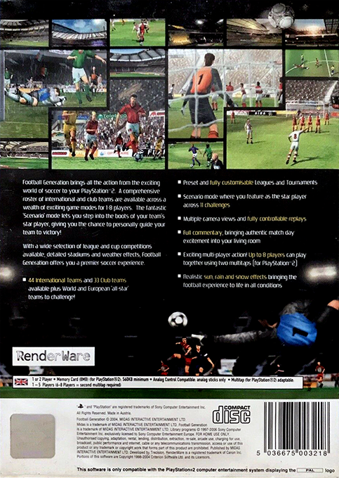 Football Generation — Box back
