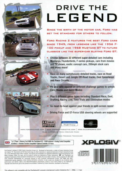 Ford Racing 2 — Box back