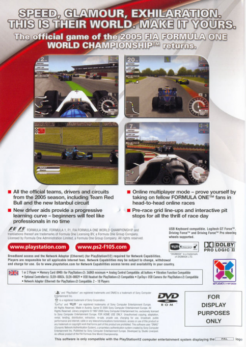 Formula One 05 — Box back