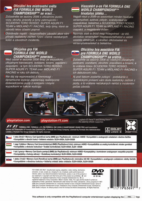 Formula One 06 — Box back