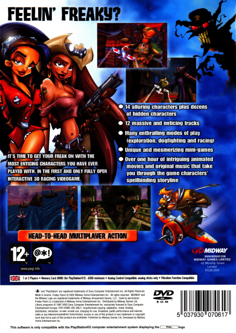 Freaky Flyers — Box back