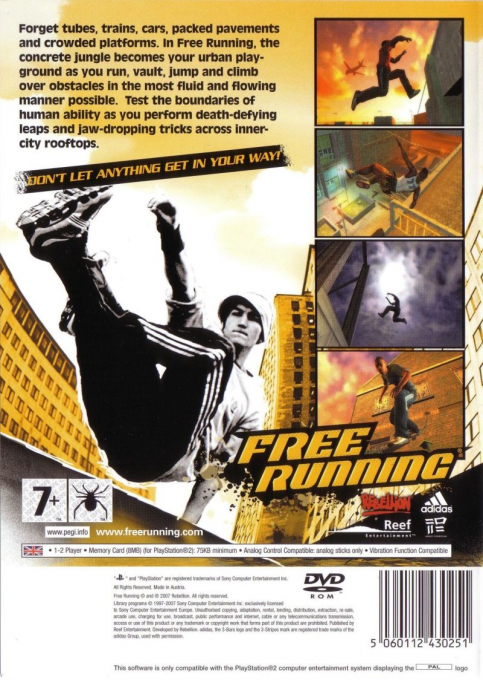 Free Running — Box back