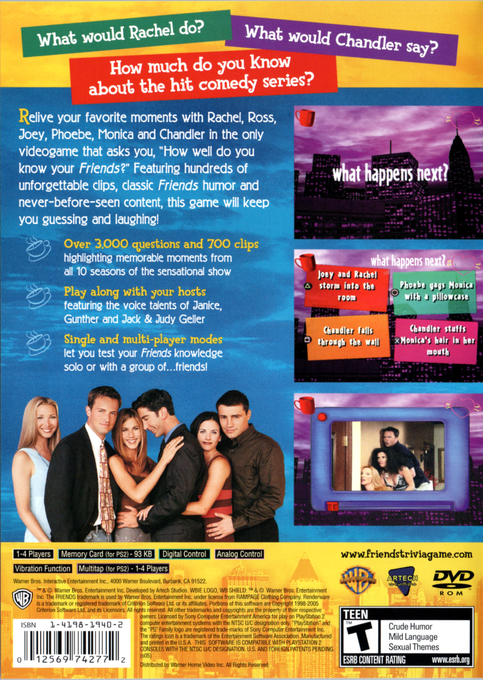 Friends : The One with All the Trivia — Box back