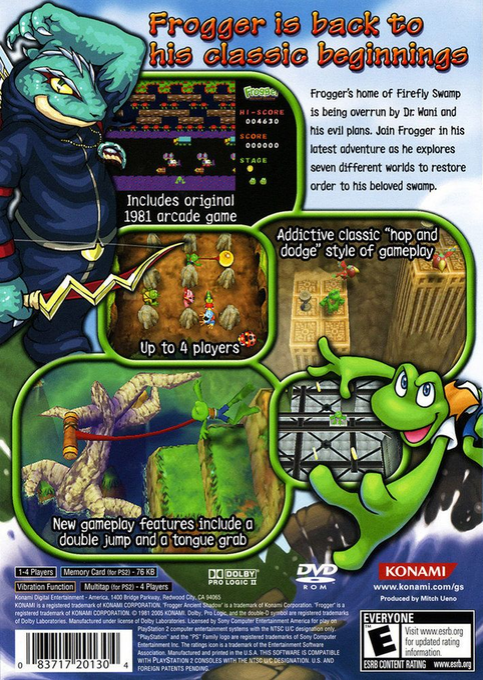 Frogger : Ancient Shadow — Box back