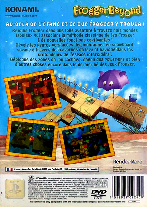 Frogger Beyond — Box back