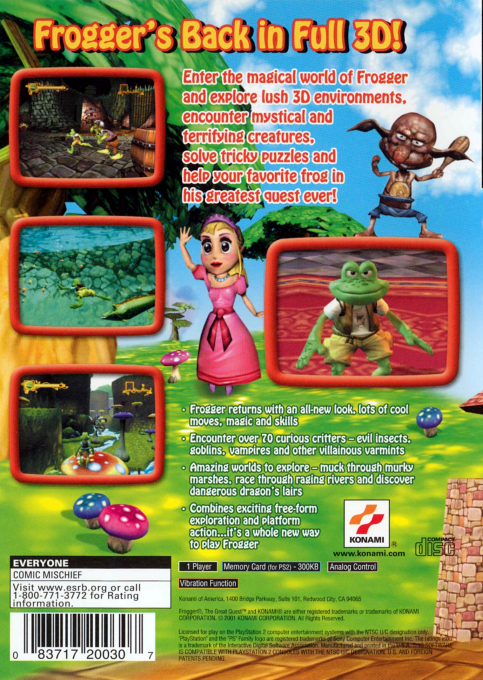 Frogger : The Great Quest — Box back
