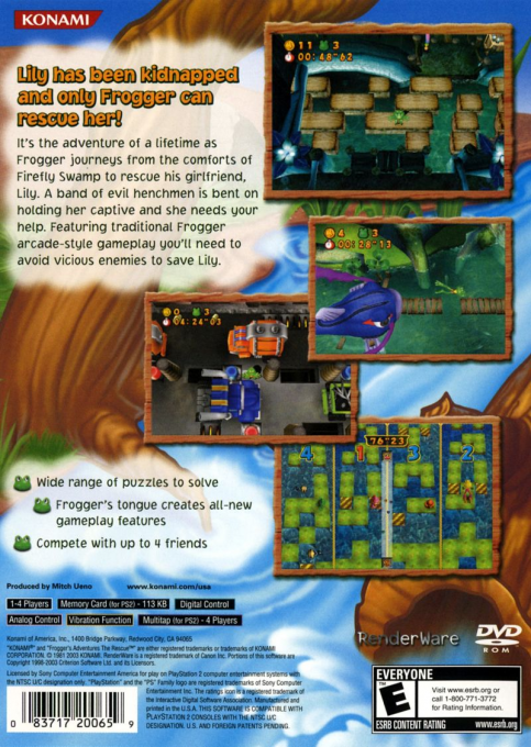 Frogger's Adventures : The Rescue — Box back