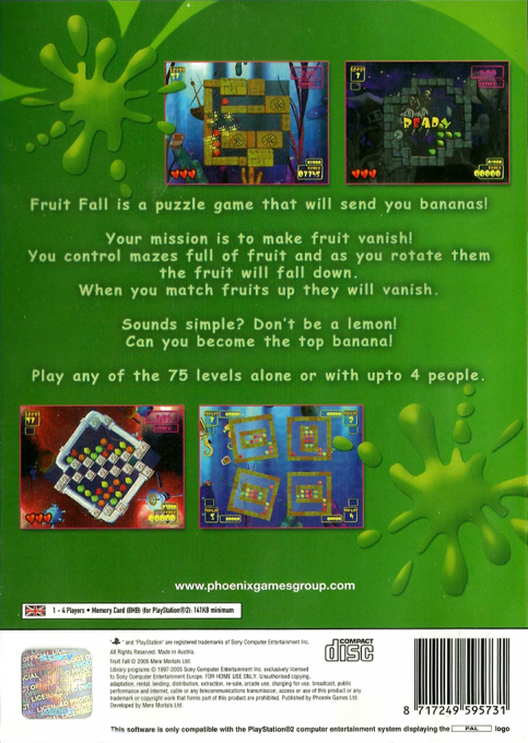 Fruit Fall — Box back