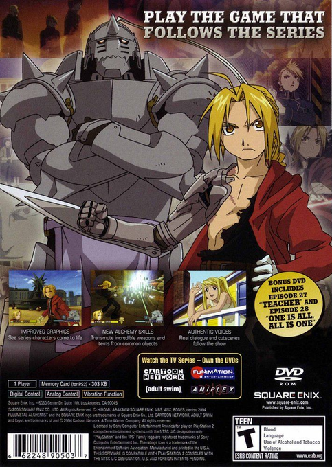 Fullmetal Alchemist 2 : Curse of the Crimson Elixir — Box back