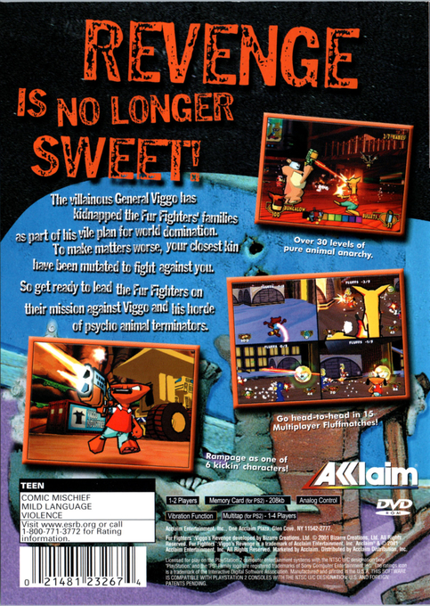 Fur Fighters : Viggo's Revenge — Box back