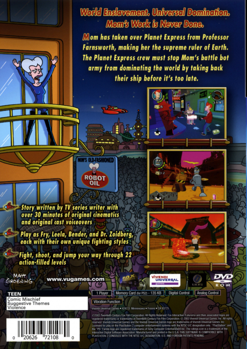 Futurama — Box back