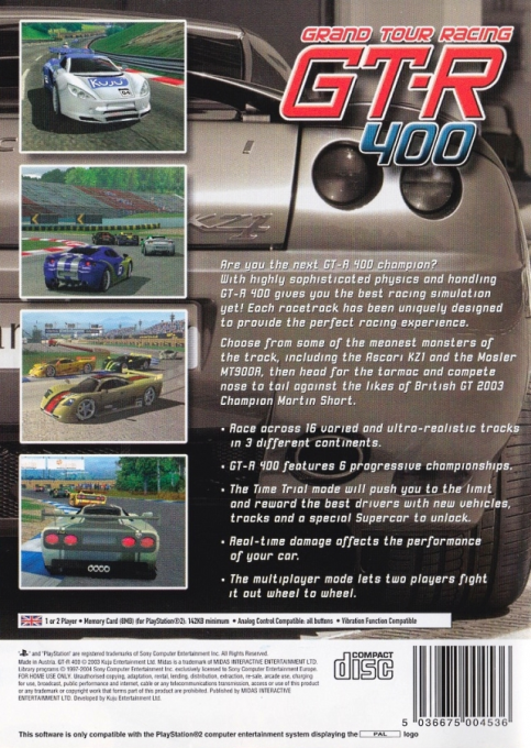 GT-R 400 — Box back