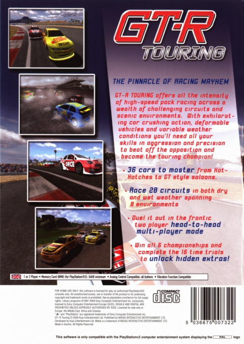 GT-R Touring — Box back