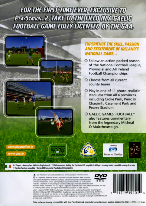 Gaelic Games : Football — Box back