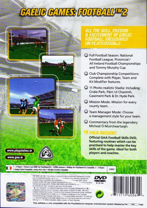 Gaelic Games : Football 2 — Box back