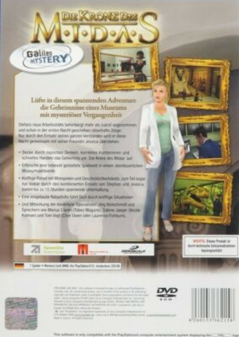 Galileo Mystery - The Crown Of Midas — Box back