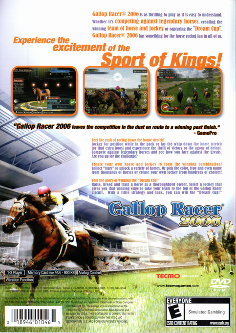 Gallop Racer 2006 — Box back