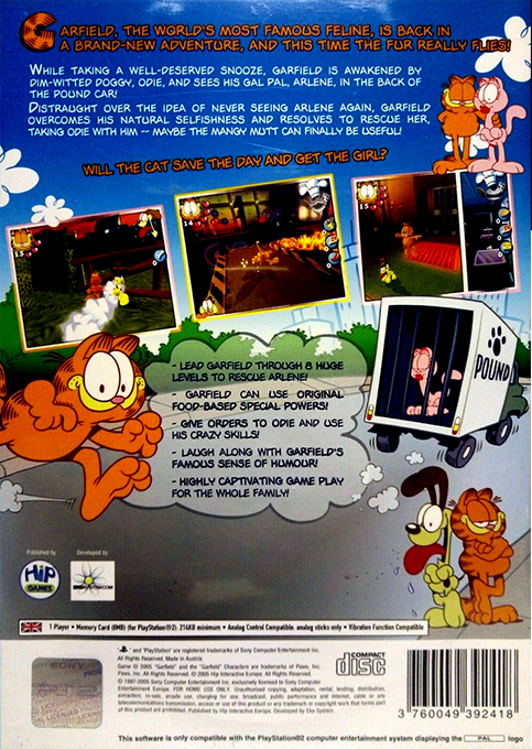 Garfield : Saving Arlene — Box back