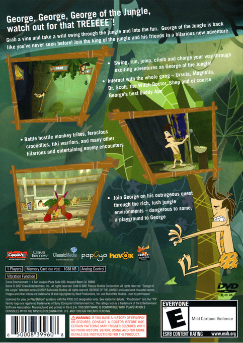 George of the Jungle — Box back
