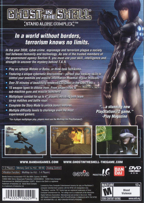 Ghost in the Shell : Stand Alone Complex — Box back