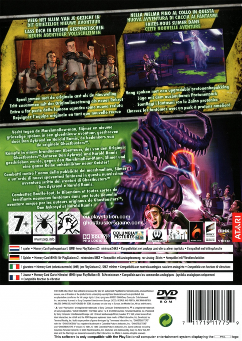 Ghostbusters : The Video Game — Box back