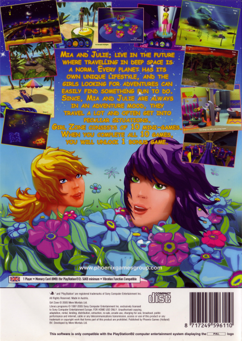 Girl Zone — Box back