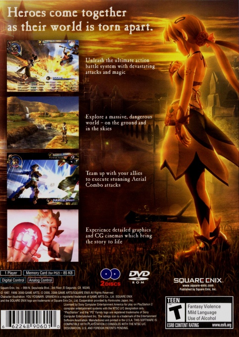 Grandia III — Box back